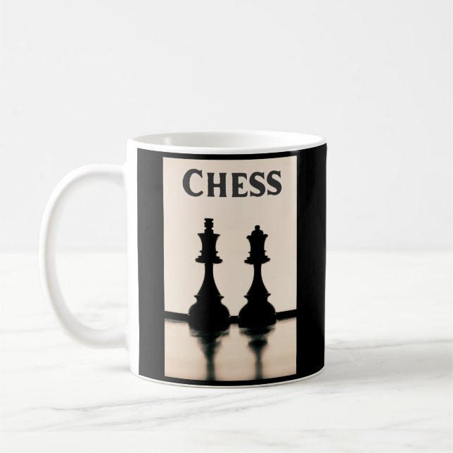Caneca De Café Chess Check Mate, Jogadores De Xadrez (Esquerda)