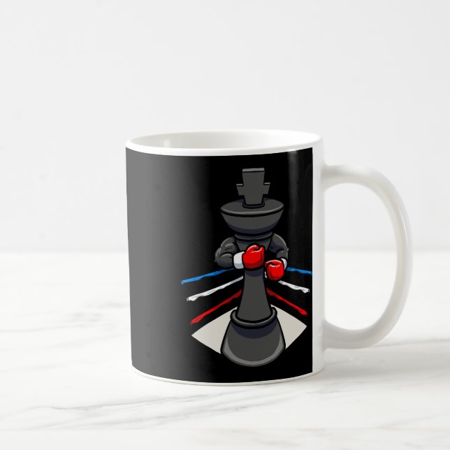 Caneca De Café Chess Piece Boxer Boxer Luvas King (Direita)