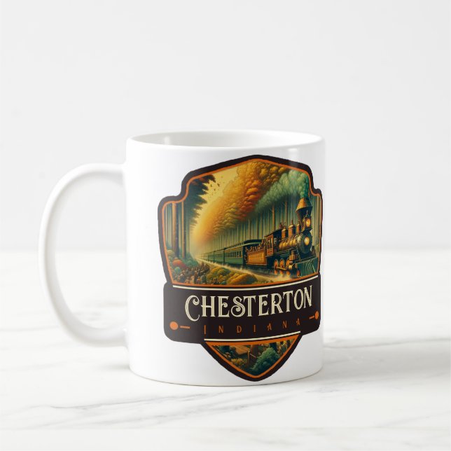 Caneca De Café Chesterton, Indiana | Antigo (Esquerda)