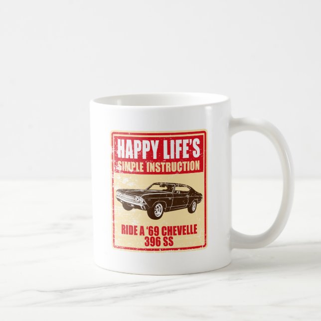 Caneca De Café Chevrolet 1969 Chevelle 396 SS (Direita)