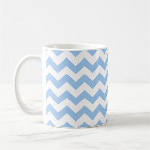 Caneca De Café Chevron azul bebê