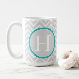 Caneca De Café Chevron Monograma de Café Mug