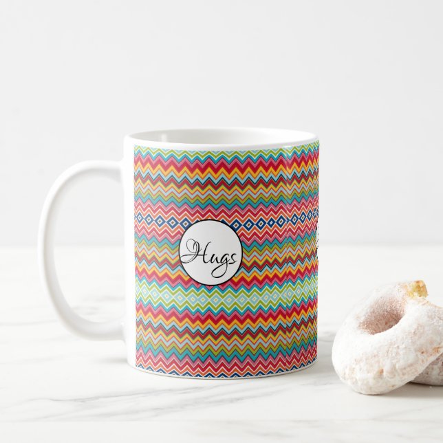 Caneca De Café Chevron Mug (Com Donut)