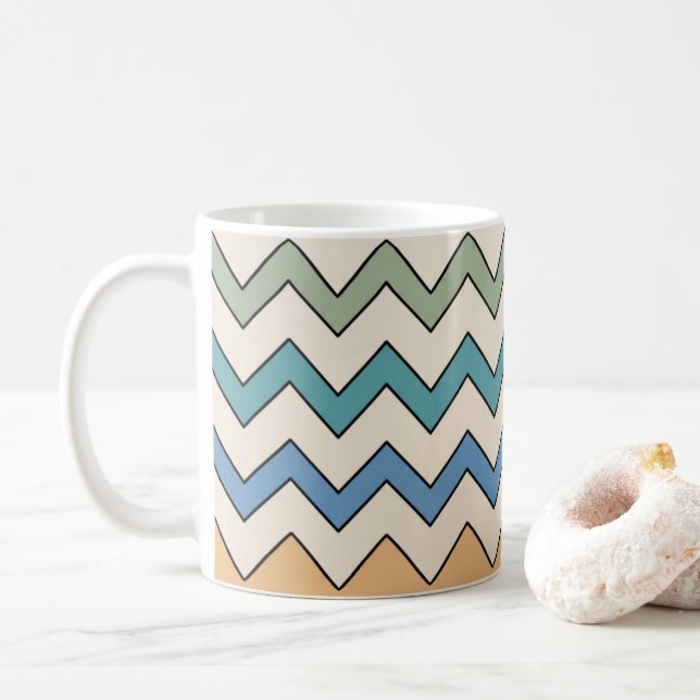 Caneca De Café Chevron Nature Vibes (Com Donut)