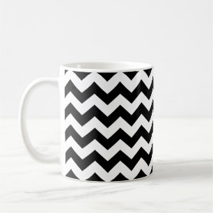 Caneca De Café Chevron Preto