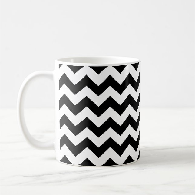 Caneca De Café Chevron Preto (Esquerda)