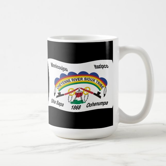 Caneca De Café Cheyenne River Sioux Flag Mug (Direita)