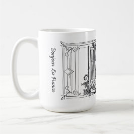 Caneca De Café Chez Nous Nome da Família Personalizado Francês