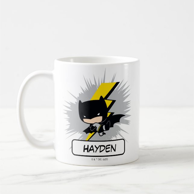 Caneca De Café Chibi Batman Lightning Kick (Esquerda)