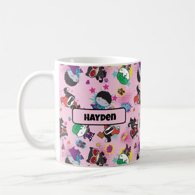 Caneca De Café Chibi Super Villain Action Pattern (Esquerda)