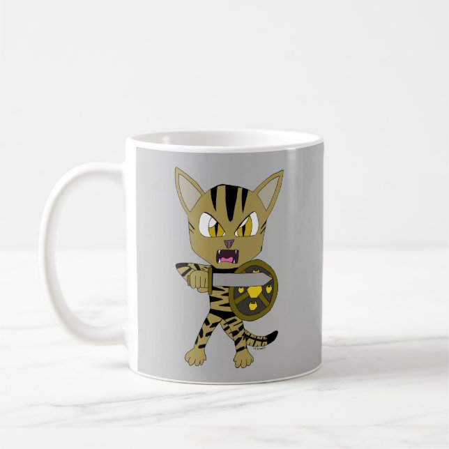 Caneca De Café Chibi Warrior Cat (Esquerda)
