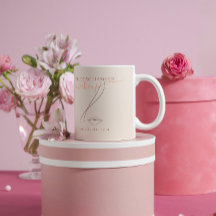 Chic de Arte de Linha de Pêssego Mínimo Leve