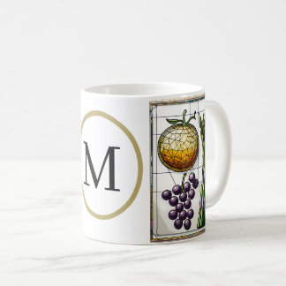 Caneca De Café Chic Geometric Food & Monogram Coffee Mug