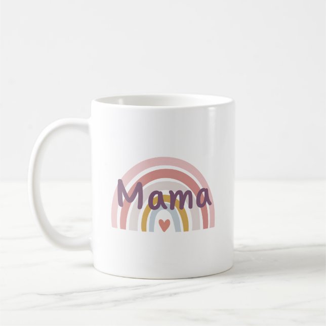 Caneca De Café Chic "Mama" Rainbow (Esquerda)