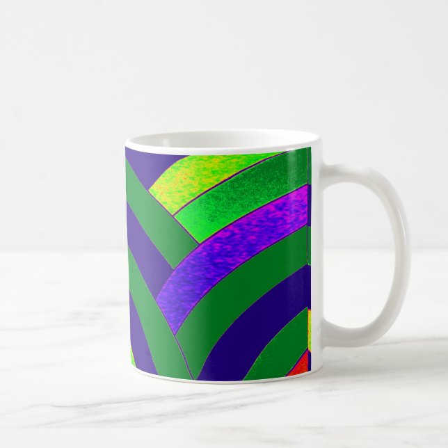 Caneca De Café chic na moda chevrons (Direita)