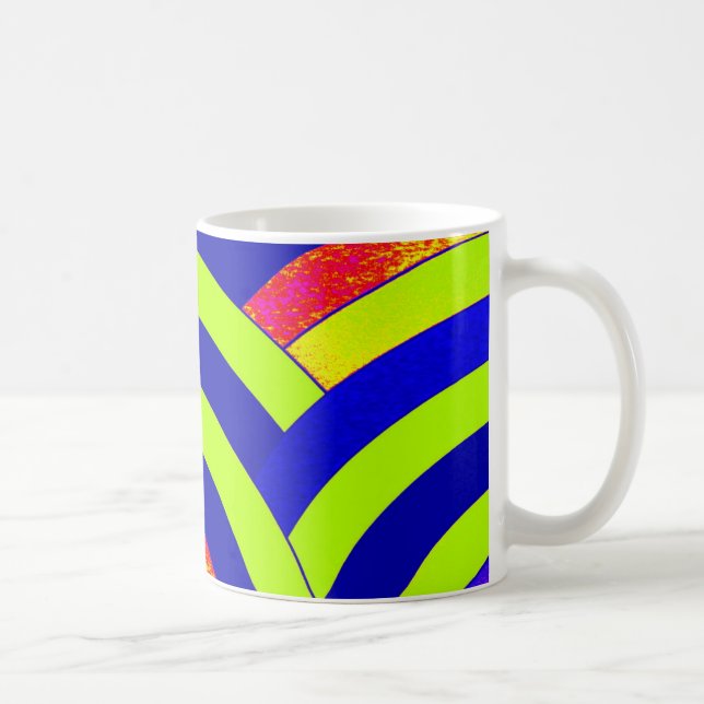 Caneca De Café chic na moda chevrons (Direita)