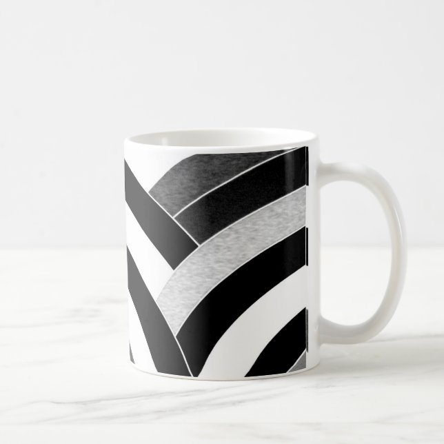 Caneca De Café chic na moda chevrons (Direita)