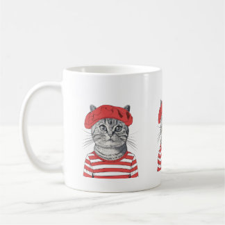 Caneca De Café Chic Parisiense Cat Mug