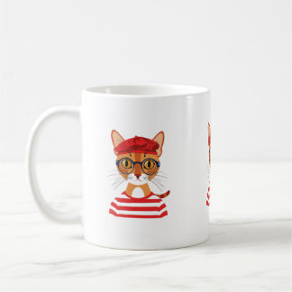 Caneca De Café Chic Parisiense Cat Mug