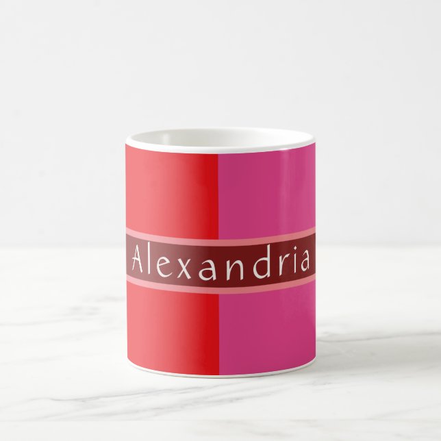 Caneca De Café Chic Personalizado Striped (Centro)