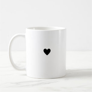 Caneca De Café Chic Simples Preto Branco Moderno Minimalista