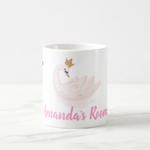 Caneca De Café Chic Swan, Estrelas, Princesa