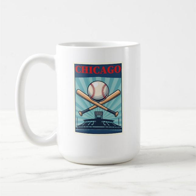 Caneca De Café Chicago Baseball Themed Coffee Mug (Esquerda)