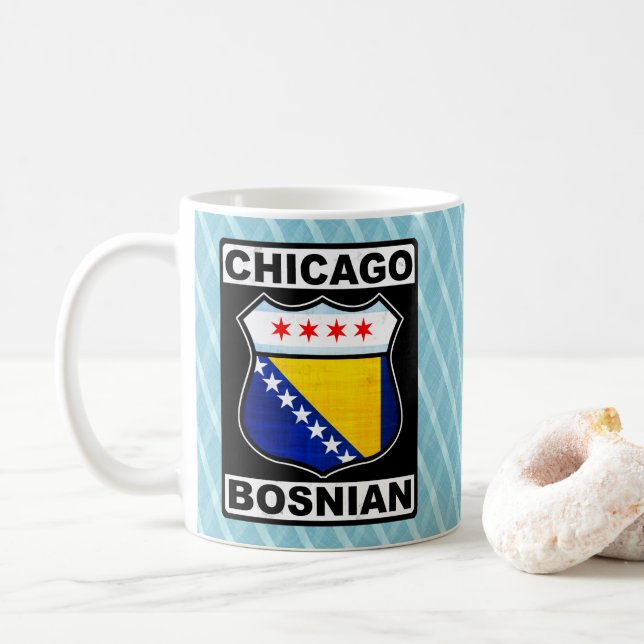 Caneca De Café Chicago Bósnio Americano (Com Donut)
