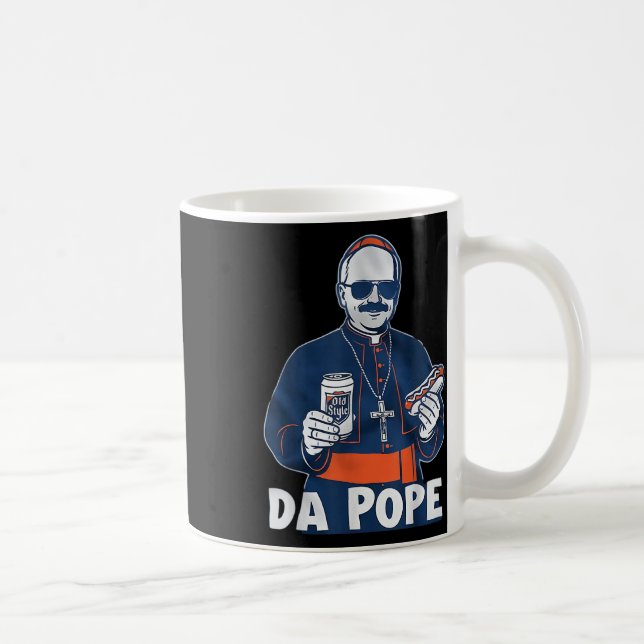 Caneca De Café Chicago Da Pope Engraçado Humor Católico (Direita)