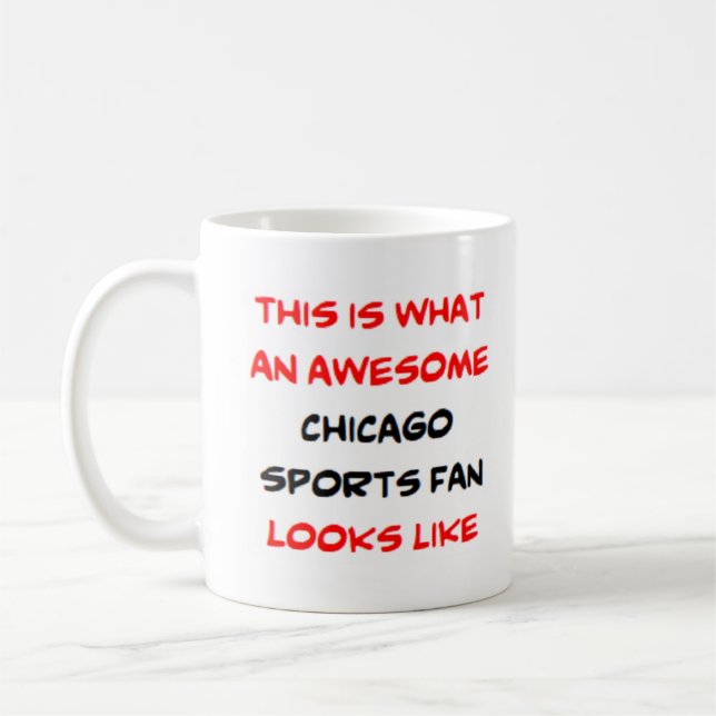 Caneca De Café chicago, fã esportiva, incrível (Esquerda)