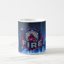 Caneca De Café Chicago Fire with Skyline