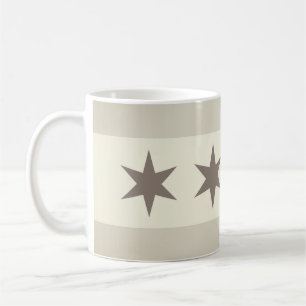 Caneca De Café Chicago Flag Noir