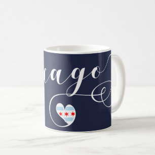 Caneca De Café Chicago Heart Mug, Illinois