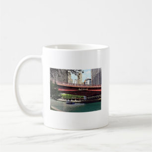 Caneca De Café Chicago IL - Táxi Aquático sob a Ponte Columbus Dr