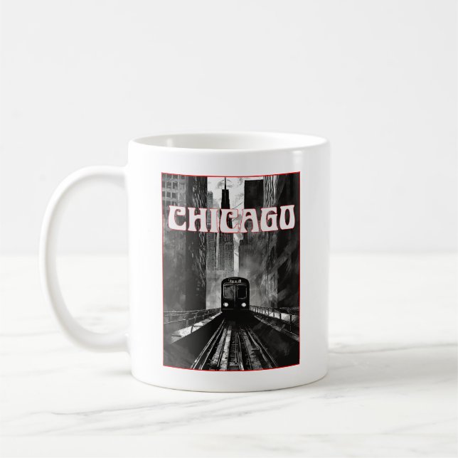 Caneca De Café Chicago Illinois (Esquerda)