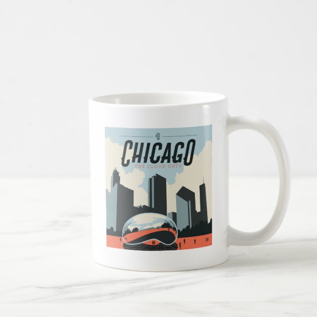 Caneca De Café Chicago, Illinois | Parque do Milênio (Direita)