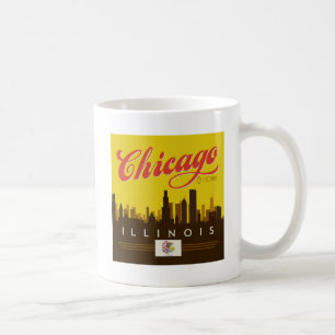Caneca De Café Chicago Illinois Skyline