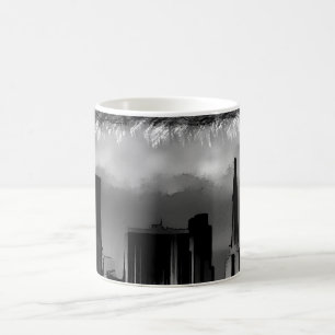 Caneca De Café Chicago Nature Scene Building Towers Art Sketch