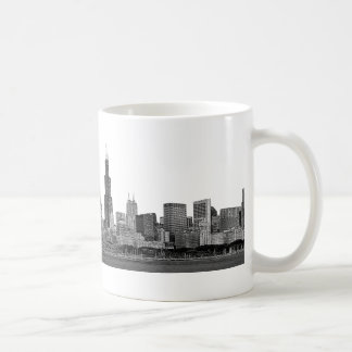 Caneca De Café Chicago Skyline Etch