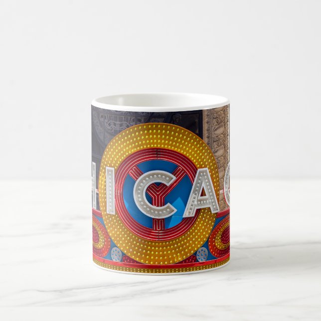 Caneca De Café Chicago Theater Marquee Sign Mug (Centro)