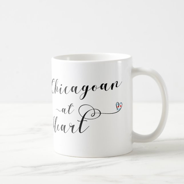 Caneca De Café Chicagoan No Heart Mug, Chicago (Direita)