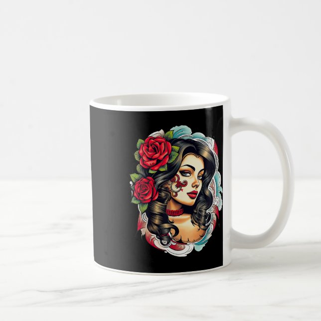 Caneca De Café Chicano Chicana La Raza Barrio Tatuagem (Direita)
