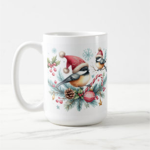 Caneca De Café Chickadee Christmas