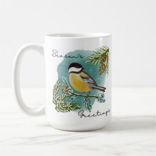 Caneca De Café Chickadee Season comemorou o café da manhã