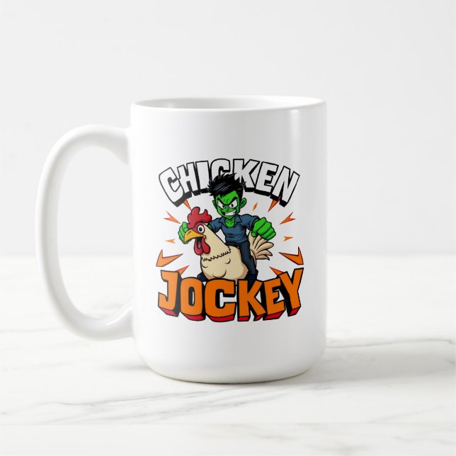Caneca De Café Chicken Jockey (Esquerda)