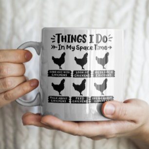 Caneca De Café Chicken Obsession Engraçado Mug