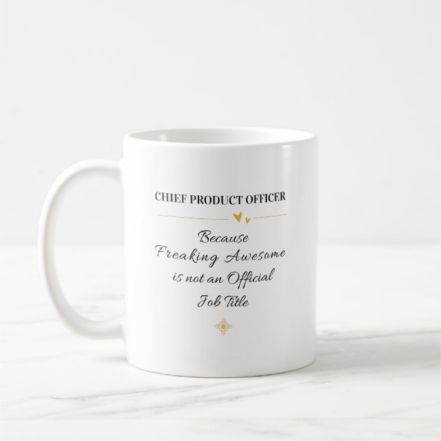 Caneca De Café Chief Product Officer Office Quote (Esquerda)