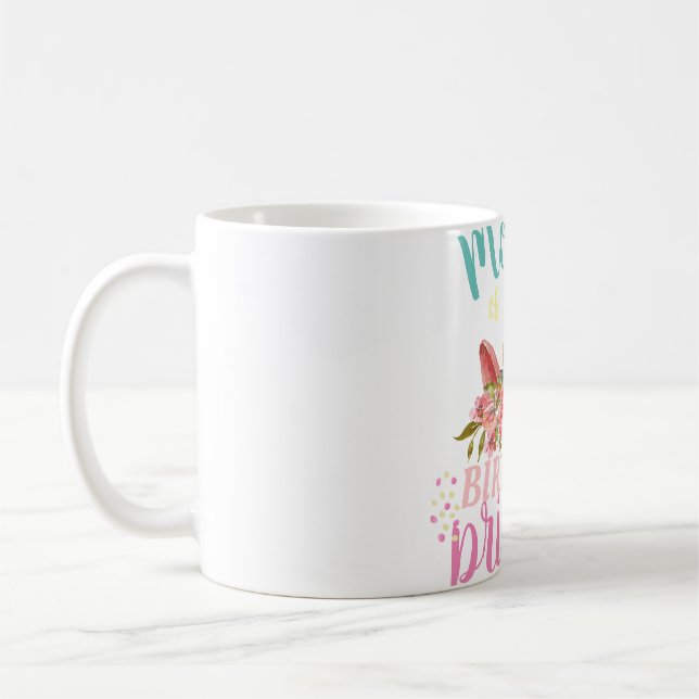 Caneca De Café Chifre Floral Unicórnio Personalizado Presente Mãe (Esquerda)