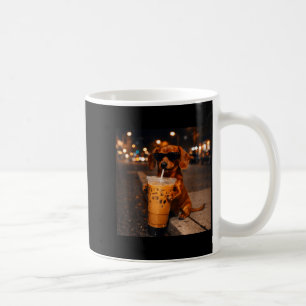Caneca De Café Chihua dachshund engraçado bebedor de café gelado