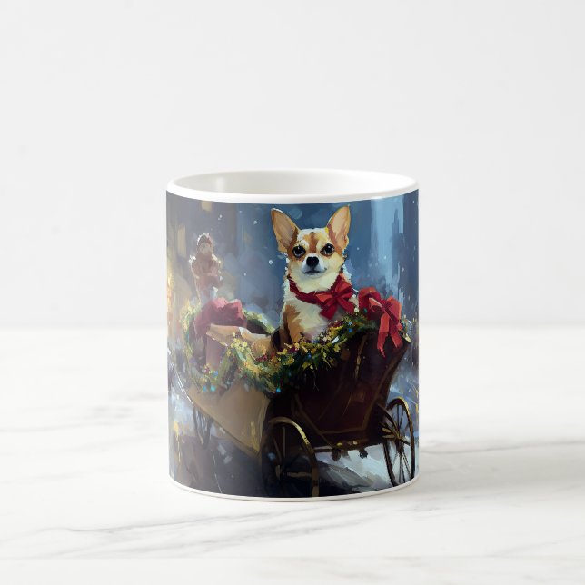 Caneca De Café chihuahua Christmas Fesason (Centro)